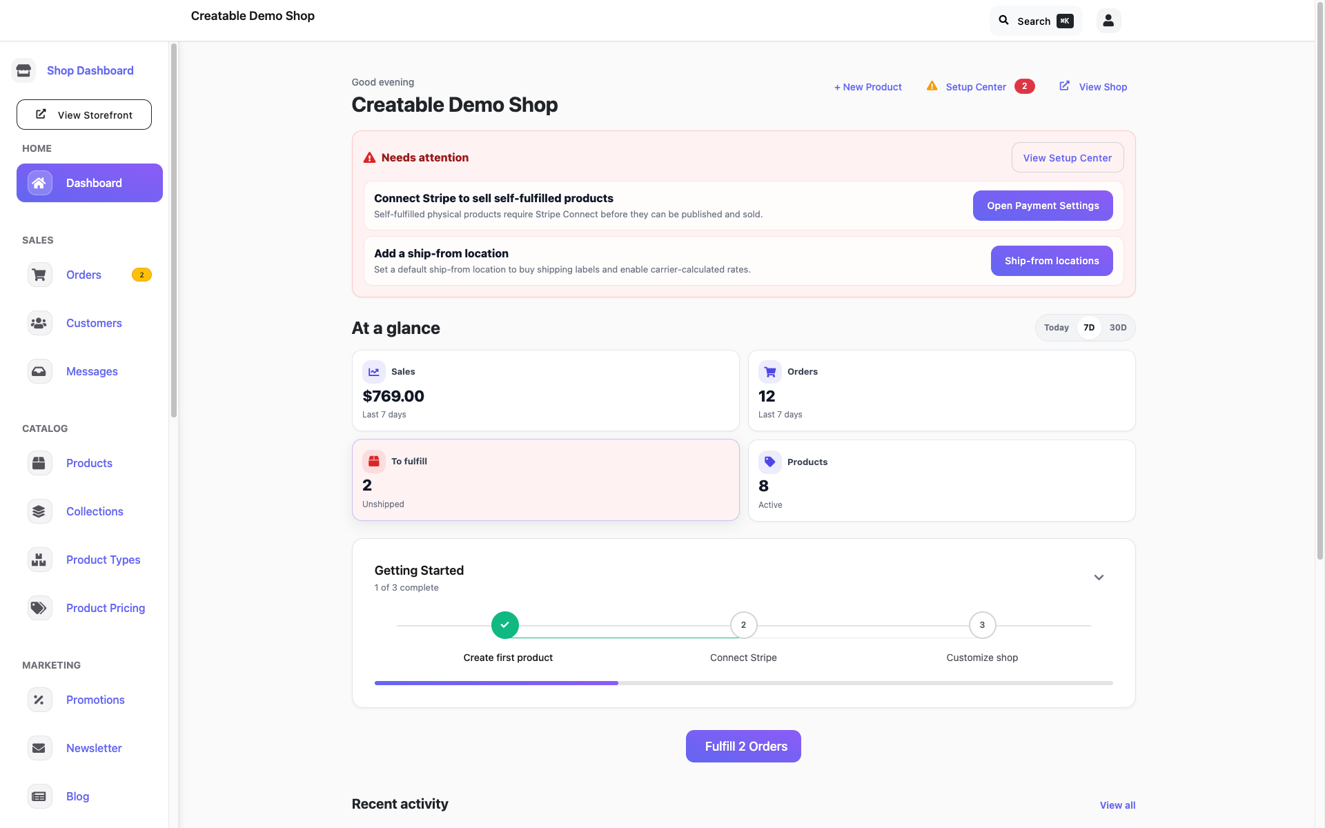 Dashboard Screenshot
