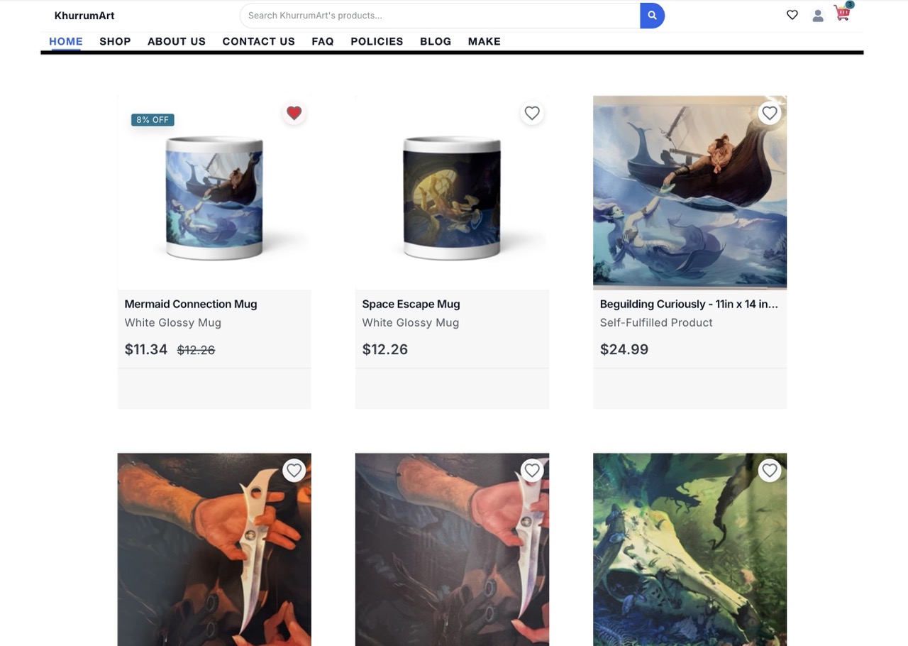 Creator storefront screenshot